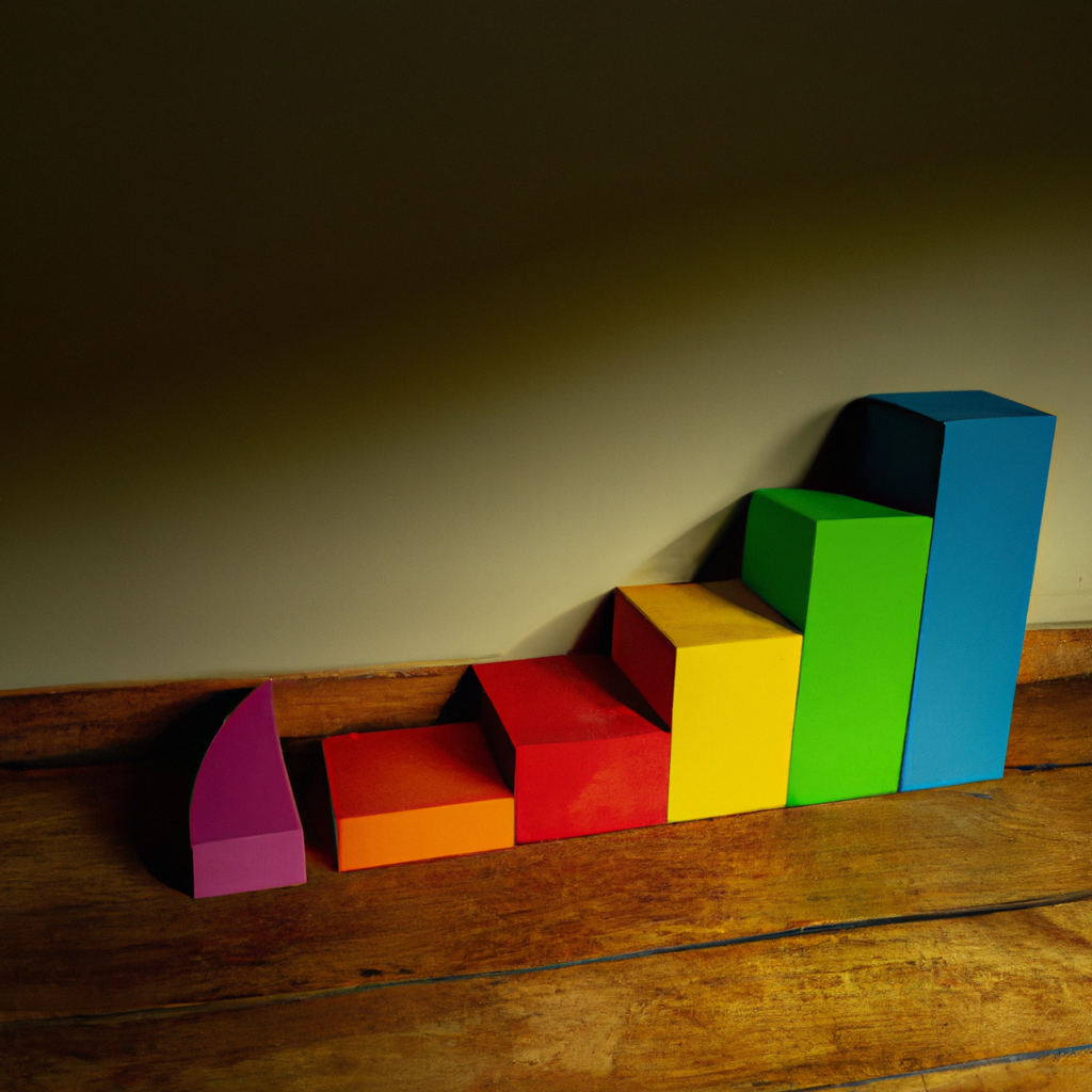 Child development colorful blocks and growth chart